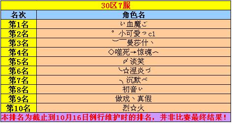 新服30-7冲级赛快报3
